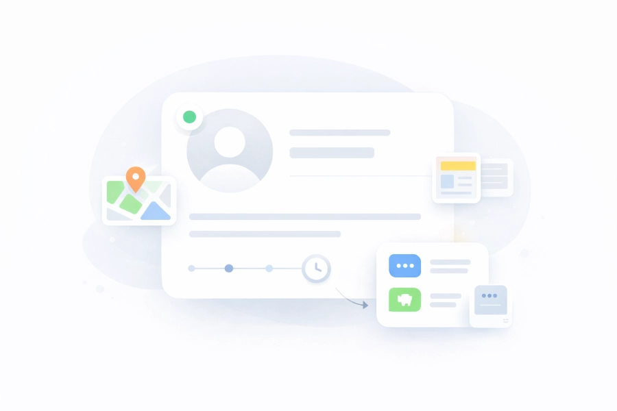 Real-time website visitor tracking dashboard showing location, pages viewed, and online status