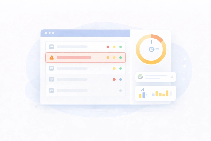SLA tracking dashboard with response time monitoring and priority alerts